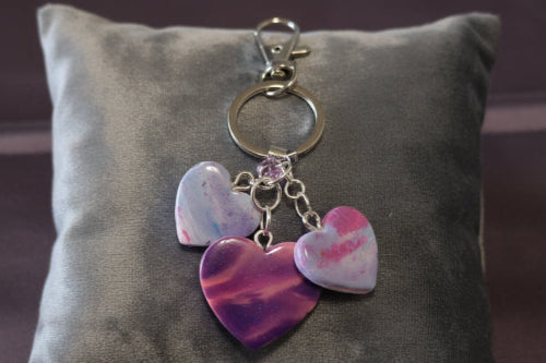 Llavero tres corazones